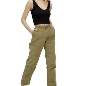 Free People, utility Olive green pants, size 24(XXS)